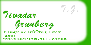 tivadar grunberg business card